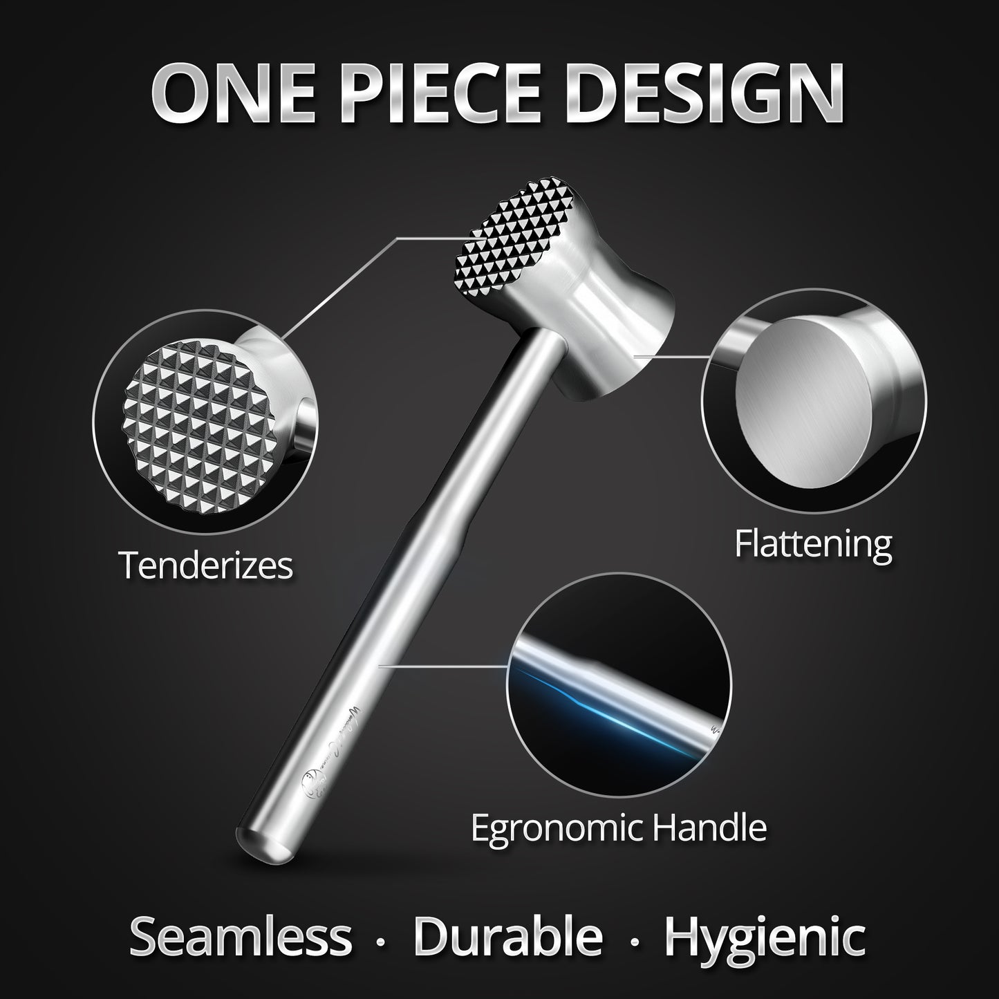 Heavy-Duty Stainless Steel Meat Tenderizer