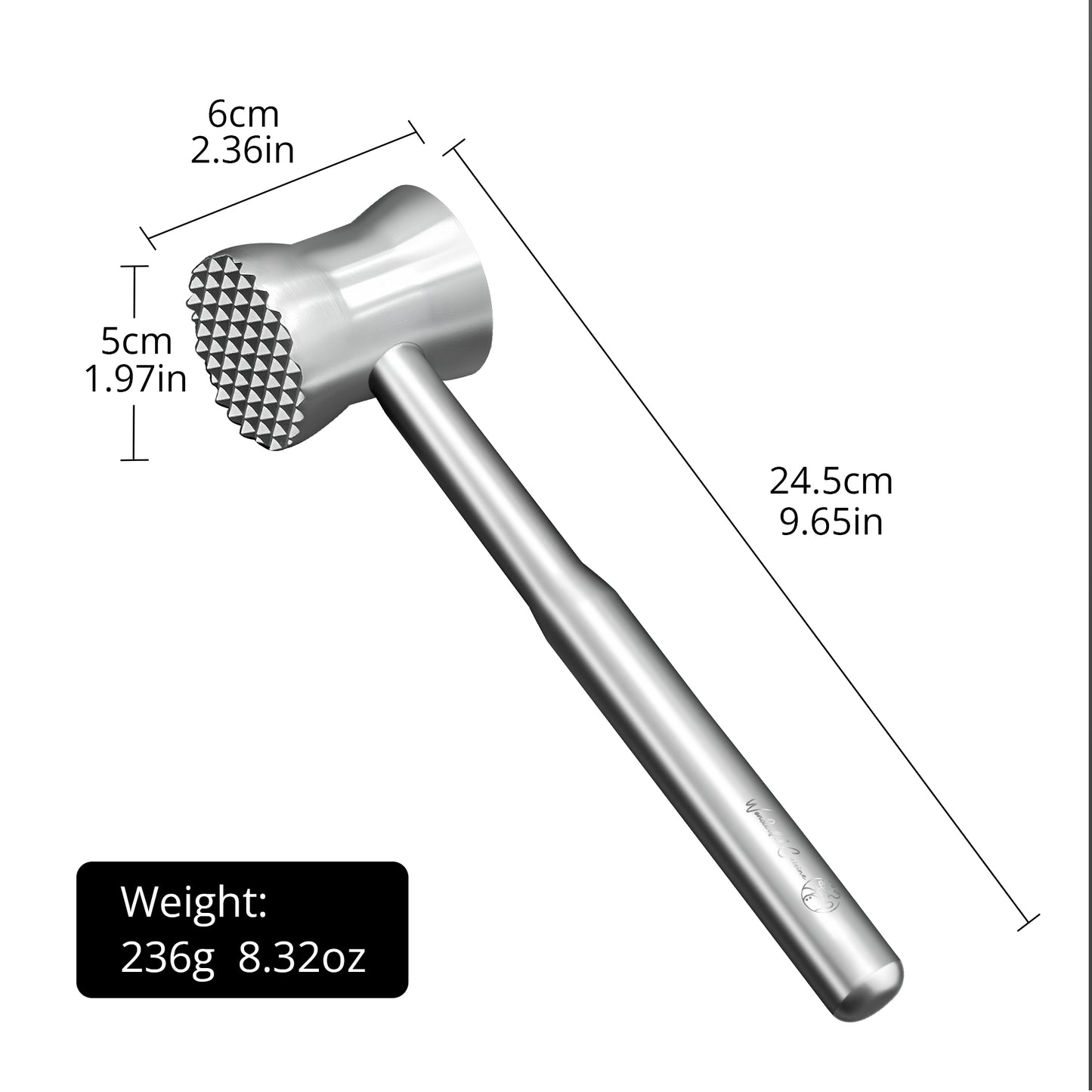 Heavy-Duty Stainless Steel Meat Tenderizer